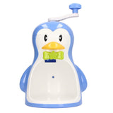 Shaved Ice Machine ABS Penguin Shape Blue Household Portable Manual Snow Cone Maker Machine with V1294-YM0718-3113220134111