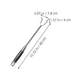 Practical Stainless Steel Meat Turner Hook for Home Barbecue and Cooking Tasks V1369-AZ3-W-18282