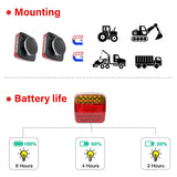 2x Trailer Lights LED Tail Wireless Magnetic Stop Truck Indicator C V201-LED1224BL8AU