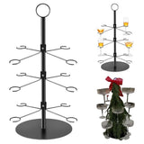 Champagne Tower Stand, 3 Tier Wine Glass Display Holder, Cocktail Tree Drinks Tower Stand, 12-Holder V1366-AZ2-W-20830