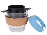 Reusable Drip Coffee Tea Holders Funnel Dripper Portable Stainless Steel Coffee FilterBlue V1294-YM0901-3118200171912