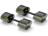 Powertrain Eon Dial Up 72KG Adjustable Dumbbells Pair - Green DMB-B10-036-GN-2