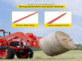 Pair Hay Spear 49" Bale Spear 3000 lbs Capacity, Bale Spike Quick Attach Square Hay Bale Spears 1 V952-CM45X1250-30002PCV0