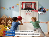 Everfit Mini Basketball Hoop Over Door Indoor LED Scoreboard Kids Set 40x30cm BAS-HOOP-ELEC-4030-RD