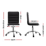 Artiss Office Chair Conference Chairs PU Leather Low Back Black OCHAIR-K-REPL-BK