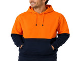 Hi Vis Polar Fleece Hoodie Safety Workwear Jumper Fleecy Jacket UPF 50 - Orange V563-BR-FLECHDIE-ORG-4XL