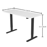 Fortia Sit To Stand Up Standing Desk, 120x60cm, 72-118cm Electric Height Adjustable, 70kg Load, V219-ADKSSTFOWTBK2A