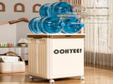 White Large Foldable Storage Box with Lid and Wheels - Heavy Duty Collapsible Toy Organizer Bin V888-ELOSUNG36118