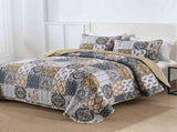 Retro Charm Queen Bedspread Set with Bold Checkered Design V745-MAC080631Q13U