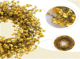 22 Inch Bright Yellow Forsythia Flower Wreath for Front Door, Spring Artificial Flower Wreath for V1258-DP02-C-2655