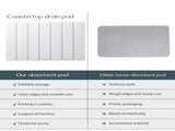 Folding Diatomaceous Earth Countertop Drain Mat - Quick Dry, Non-Slip & Easy Clean Absorbent V888-ELOSUNG35406
