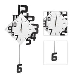 Frameless Pendulum Wall Clocks Number Decoration DIY Assembly Modern Wall Clocks with Silent V1294-YM0715-3115220051911