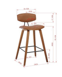 RETRO KITCHEN BENCH HEIGHT CHAIR V742-JY1737