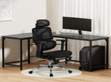 Artiss Computer Desk L-Shape Study Desks Ergonomic Office Chair Mesh Chairs MET-DESK-L-003-FZ28-BK