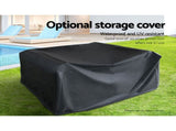 Gardeon 12PC Sofa Set with Storage Cover Outdoor Furniture Wicker FF-SOFA-BK-12PC-ABCDE
