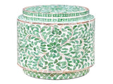 MIRANDA CYLINDER TURQUOISE SHELL INLAY TABLE/STOOL V742-VS3