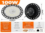 UFO LED High Bay Light 100W - Waterproof Industrial Warehouse Workshop Lighting with 50cm Hanging V888-ELOSUNG55679-1