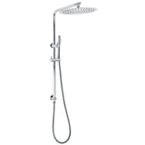 12" Rainfall Brass Handheld Twin Shower Heads Rail Diverter Arm Round Set V1233-C4902B22HT006CKSR112