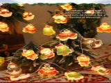 Cute Christmas Character LED String 6M 40-Light Santa & Snowman Battery Operated Fairy V888-ELOSUNG47524