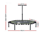 Everfit 48inch Hexagon Fitness Trampoline Rebounder Adjustable Handrail Green TRAMPO-C-MINI48-H-GNBK