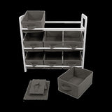 Kids Toy Box Storage Unit Drawers Childrens Bedroom Shelf Baby Nursery Furniture Grey V63-849661