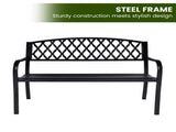 Wallaroo Steel Outdoor Garden Bench - Diamond GDB-JOY-221