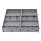 Foldable Expandable Desk Organizer Double Row Multi Level Drawer Organizer Tray for Jewelry Cosmetic V1294-YM0901-3117240180811
