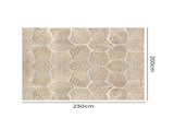 Marlow Floor Rug Soft Embossed Carpet Non Slip Plush Shaggy Rugs Leaf Pattern FR2041-200X230