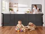 Keezi Retractable Gate Baby Gate Pet Safety Fence Extends up to 400cm Black SG-400X86-BK