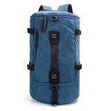 Retro Canvas Backpack Duffle Backpack Hybrid Vintage Travel Bag Canvas Laptop - Brown - Size M V1106-DSZ-0012-001-BRN-M