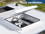 Weisshorn Caravan Roof Vent Fan Air Exhaust Hatch 12V RV Motorhome Camper White CARAVAN-VENT-B-42X42X12-WH