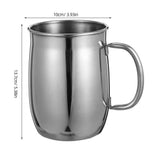 Stainless Steel Travel Coffee Mug with Handle, Leak-Resistant Cup for Home, Office, Cafe Use, and V1370-AZ4-14940