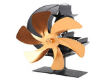 Stove 6 Blades Fireplace Heat Powered Fast Wind Circulation Half Moon Pattern Thermoeletric V1294-YM0706-3114230120012