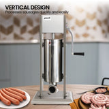 Pronti 5L Stainless Steel Vertical Sausage Stuffer SSG-STR-VTL-5L