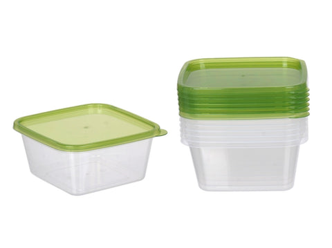 bulk 72 Reusable Microwave-Safe 1Lt Food Container Square V637-KIT38625