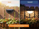 Raised Garden Bed Solar Lights Magnetic with Dusk to Dawn Sensors Wide Angle IPX4 Waterproof Solar V1107-118-48079-BLK-8PACK