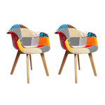 Artiss Dining Chairs Set of 2 Fabric Retro Replica DSW BA-TW-M2503-66FBX2