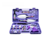 10-Piece Purple Professional Garden Tool Set with Carrying Case - Ergonomic Gardening Kit for V888-ELOSUNG49257