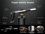 High-Temperature Propane Torch with Adjustable Flame, Instant Ignition & Safety Lock for BBQ, V1107-CS-GWBWPQ