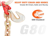 V-Chain Bridle, 4364 kg Working Load Limit, 8 x 914.4 mm G80 Tow Chain with RTJ Cluster Hooks, DOT V952-GTLMGDXJZYCZD1MNHV0