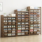 6 Tier Tower Bamboo Wooden Shoe Rack Corner Shelf Stand Storage Organizer V255-0408-06