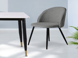 Levede 2x Dining Chairs Kitchen Cafe Black and White CH1037-2-HS