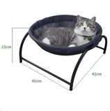 Pink Elevated Cat Hammock Bed - 45 x 42 x 23 cm Reinforced Iron Frame and Easily Removable V888-ELOSUNG55083-2