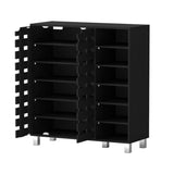Artiss Shoe Rack Cabinet 6 Tier Storage Shelf Black FURNI-L-SHOE-2D-BK-AB