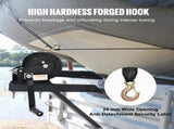 Hand Winch, 725.7 kg Pulling Capacity, Boat Trailer Winch Heavy Duty Rope Crank with 10 m Polyester V952-CYSDJP1600BDKMHDEV0