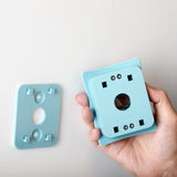 4X Door Stopper Wall Mount Door Stop Adhesive Catch Hole Advanced BLUE V274-OF-LF-DRSTOP-BU4