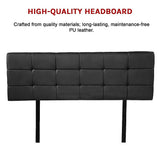PU Leather Double Bed Deluxe Headboard Bedhead - Black V63-768215