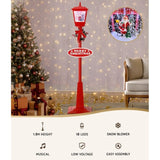1.8M Christmas Lights Post Lamp LED Outdoor Decorations Jingle Jollys XMAS-MOT-LAMP-6FT-RED