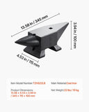 VEVOR Blacksmith Anvil Steel Round Horn Anvil 22lb 10kg 2 Holes for Metal Work V952-TZHSBBDDWC22JRI2MV0