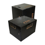 3 IN 1 Black Wood Plyo Games Plyometric Jump Box V63-822371